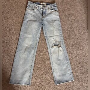 Levi’s Light Blue Distressed girls wide leg Jeans